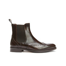 Carica l'immagine nel visualizzatore di Gallery, Wing tip chelsea boot dark brown