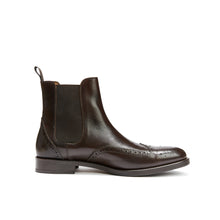 Carica l'immagine nel visualizzatore di Gallery, Wing tip chelsea boot dark brown