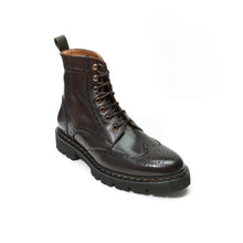 Carica l'immagine nel visualizzatore di Gallery, Wing tip derby boot dark brown