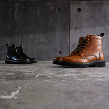 Carica l'immagine nel visualizzatore di Gallery, Wing tip derby boot tan brown