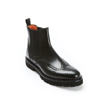 Load image into Gallery viewer, Wing tip chelsea boot black