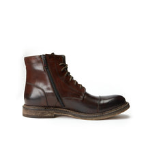 Carica l'immagine nel visualizzatore di Gallery, Straight cap derby ankle boot mahogany brown