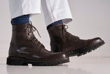 Load image into Gallery viewer, Wing tip derby boot dark brown