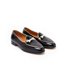 Load image into Gallery viewer, Bow loafer black