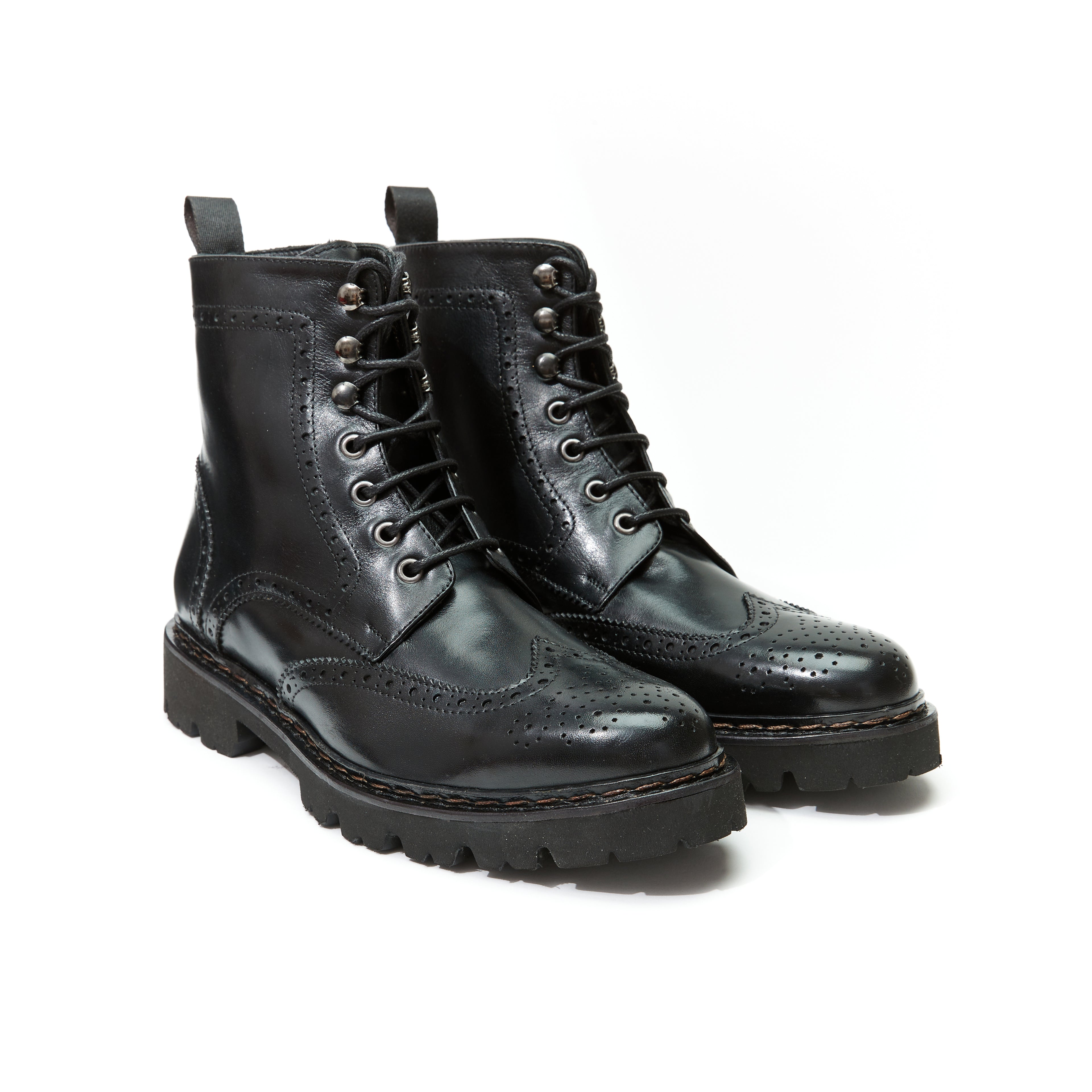 WING TIP DERBY BOOT BLACK