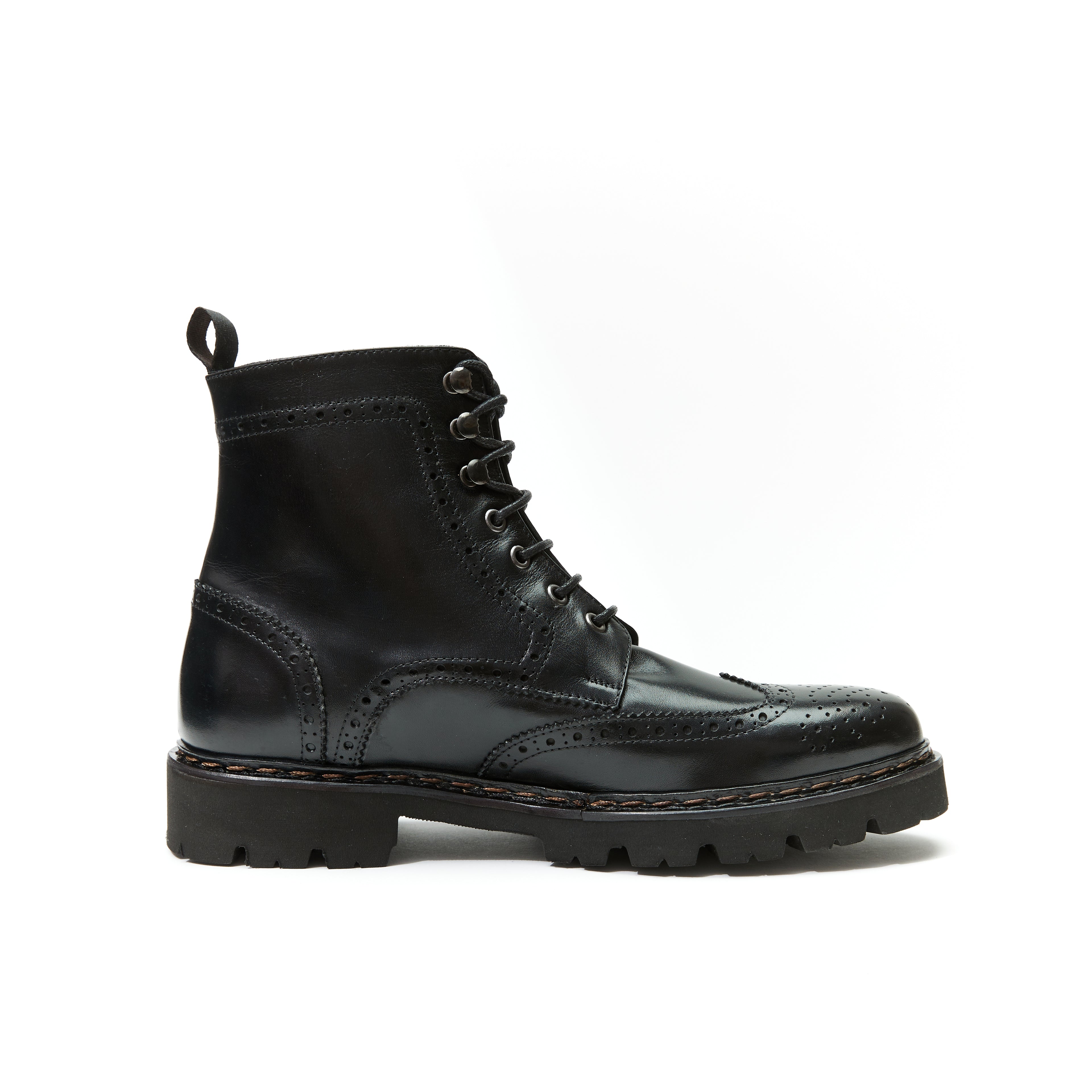 WING TIP DERBY BOOT BLACK