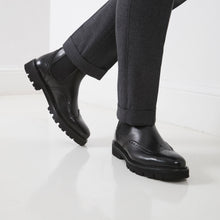 Charger l&#39;image dans la galerie, Wing tip chelsea boot black
