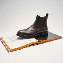 Charger l&#39;image dans la galerie, Wing tip chelsea boot dark brown
