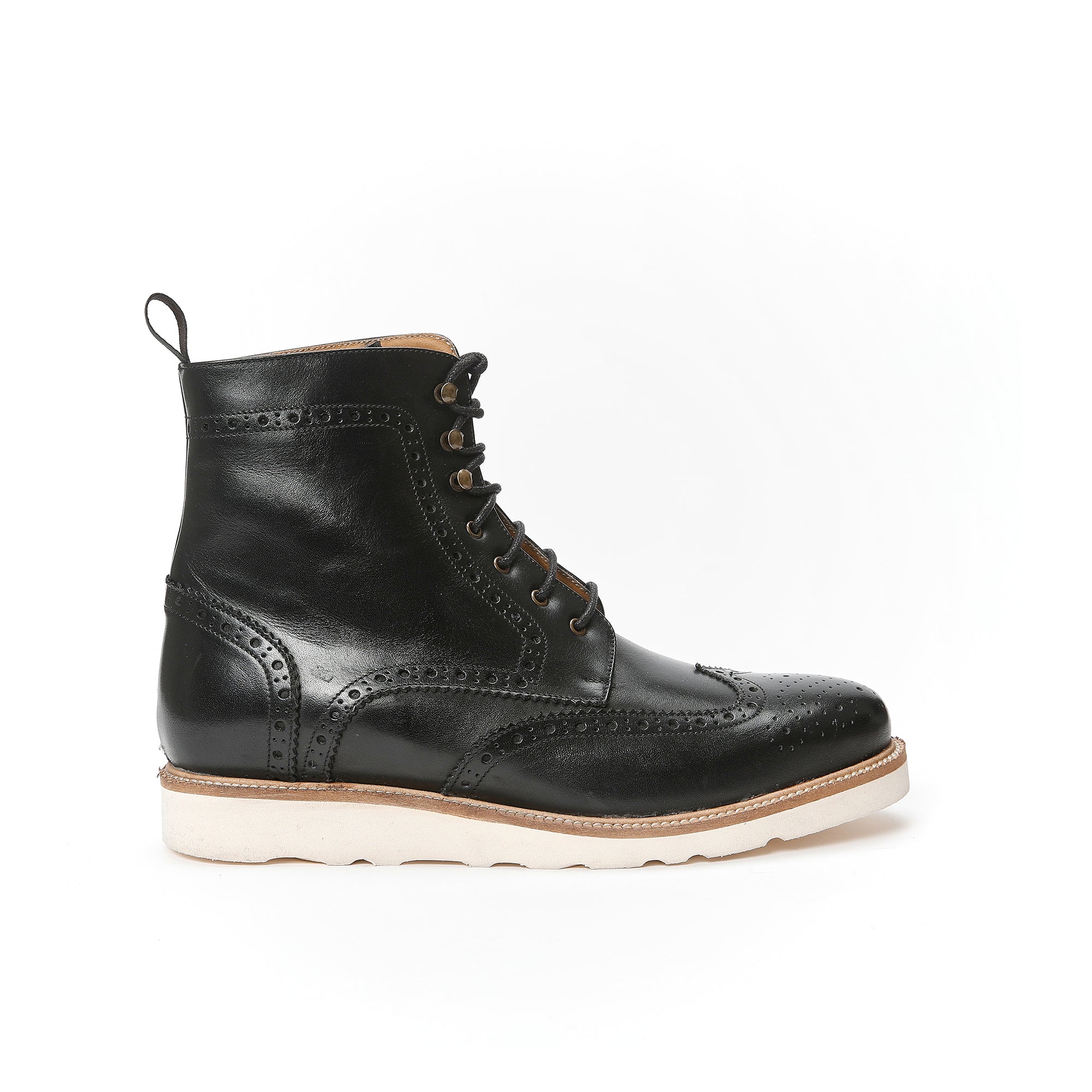 WING TIP DERBY BOOT BLACK