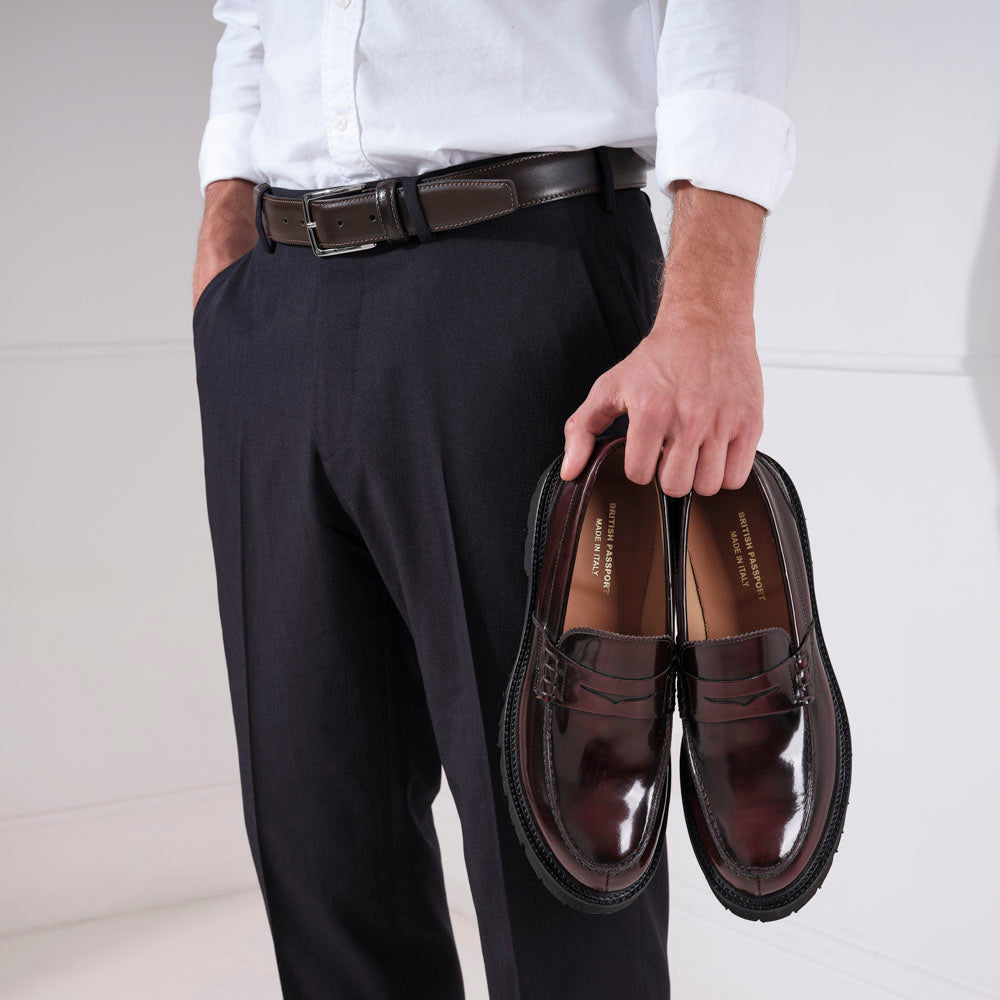靴 GENTIQUE PENNY LOAFER BORDEAUX Penny loafer bordeaux – British Passport