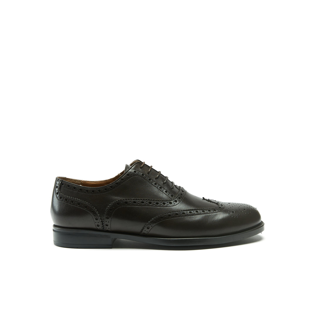 Wing tip oxford dark brown