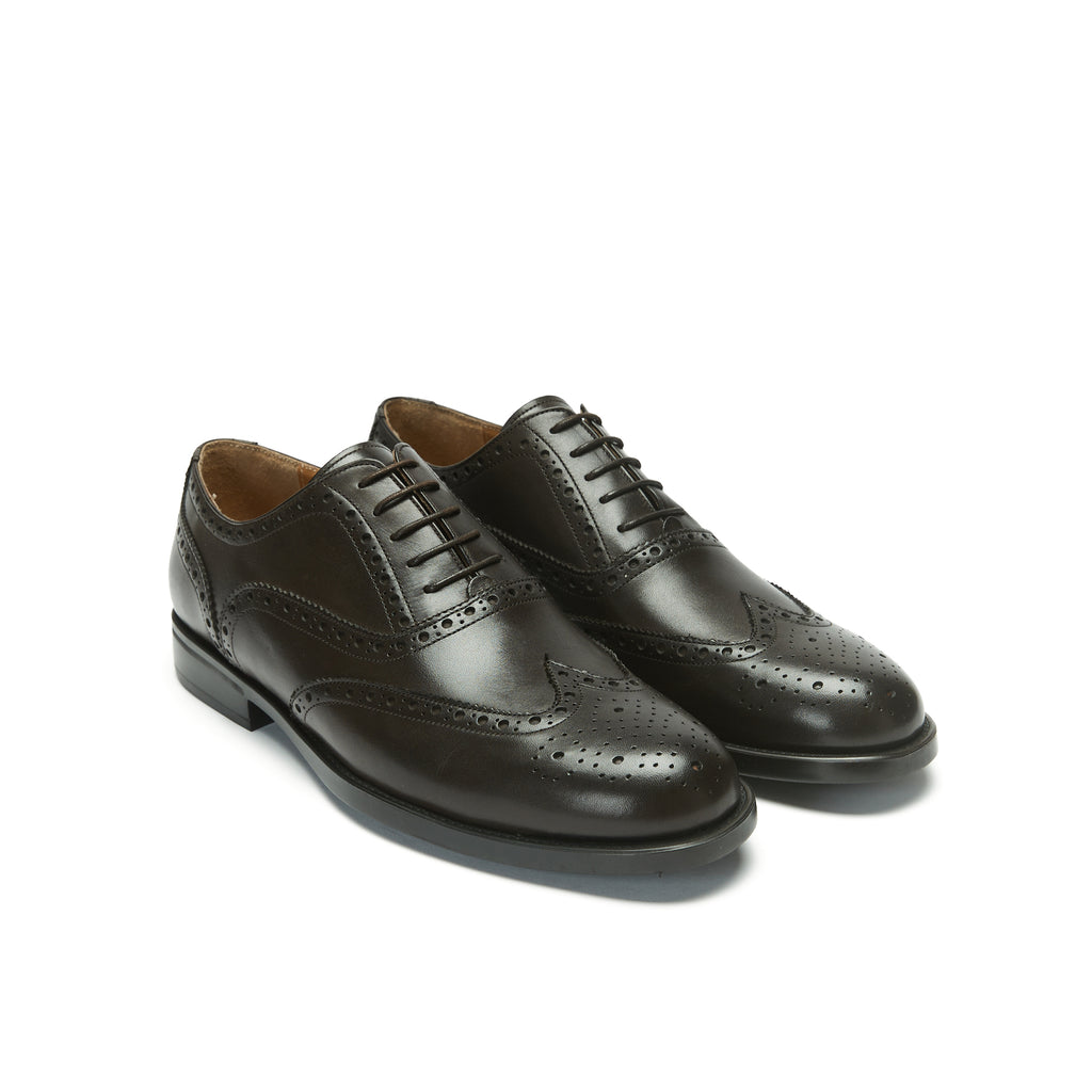 WING TIP OXFORD DARK BROWN