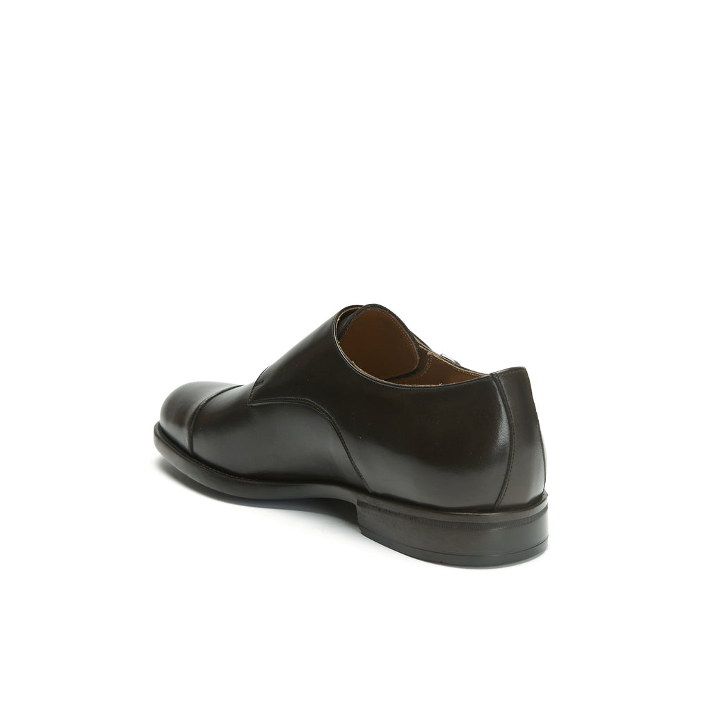 STRAIGHT CAP MONK STRAP DARK BROWN