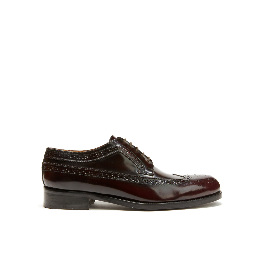 Long wing tip derby bordeaux