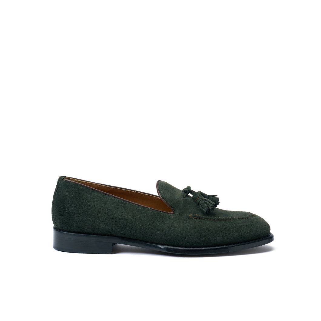 Tassel loafer forest green