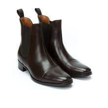 Charger l&#39;image dans la galerie, Straight cap chelsea boot dark brown
