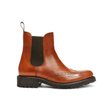 Carica l&#39;immagine nel visualizzatore di Gallery, Wing tip chelsea boot tan brown
