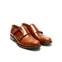 Carica l&#39;immagine nel visualizzatore di Gallery, Straight cap monk strap tan brown
