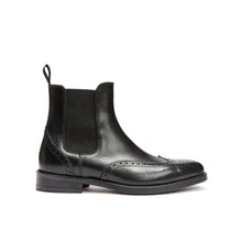 Load image into Gallery viewer, Wing tip chelsea boot black
