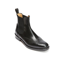 Load image into Gallery viewer, Wing tip chelsea boot black
