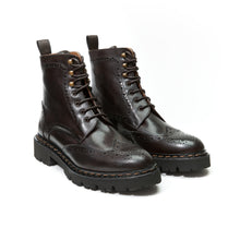 Charger l&#39;image dans la galerie, Wing tip derby boot dark brown
