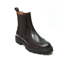 Charger l&#39;image dans la galerie, Wing tip chelsea boot dark brown
