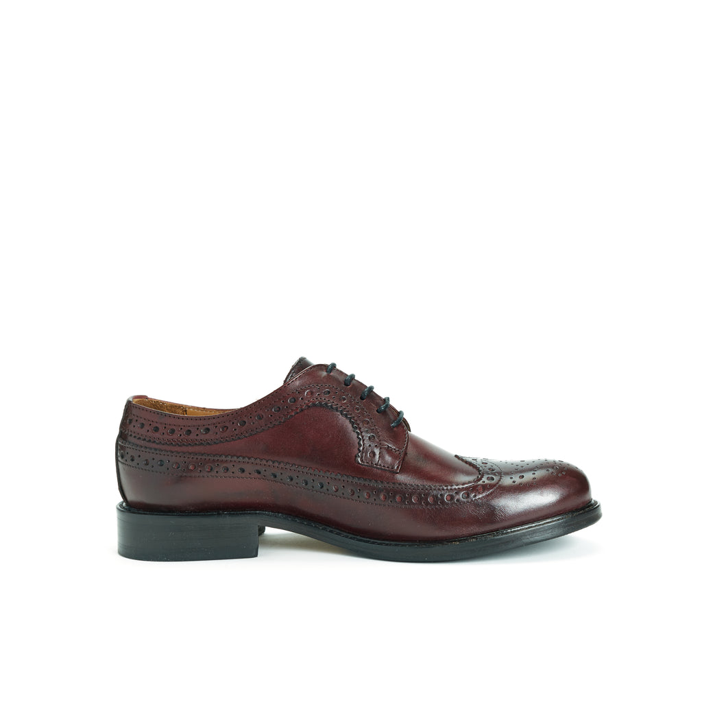 LONG WING TIP DERBY BORDEAUX