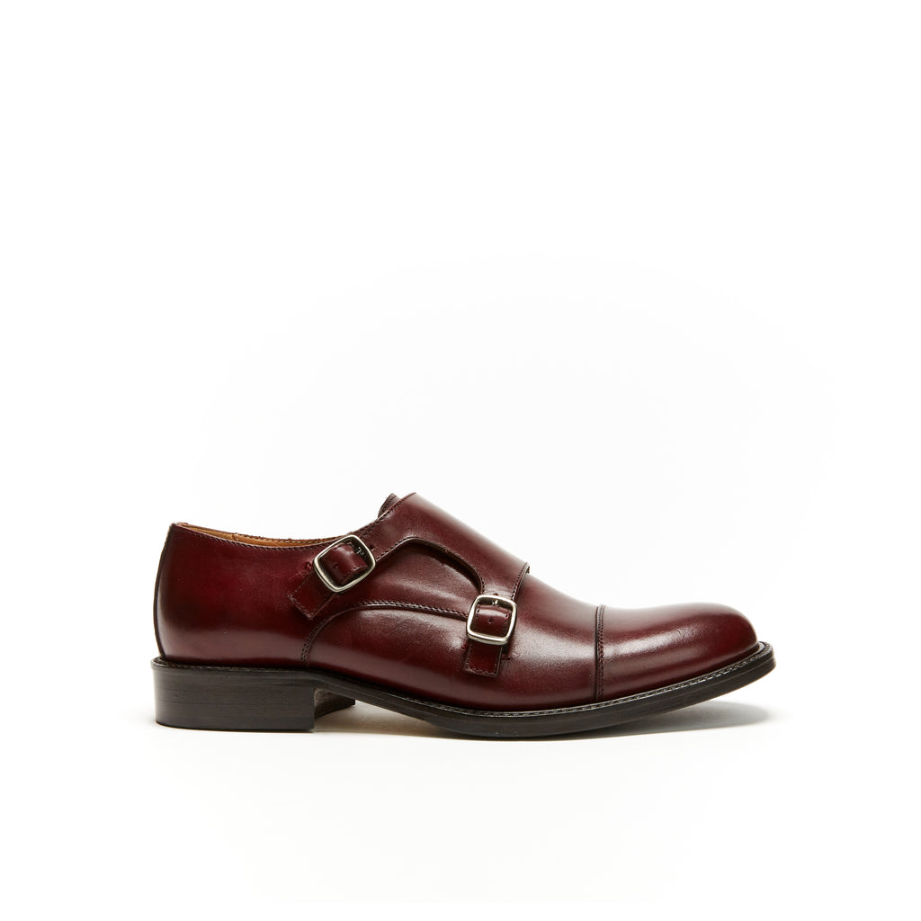 STRAIGHT CAP MONK STRAP BORDEAUX
