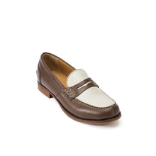 Charger l&#39;image dans la galerie, Penny loafer brown and cream
