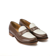Charger l&#39;image dans la galerie, Penny loafer brown and cream
