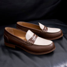 Charger l&#39;image dans la galerie, Penny loafer brown and cream
