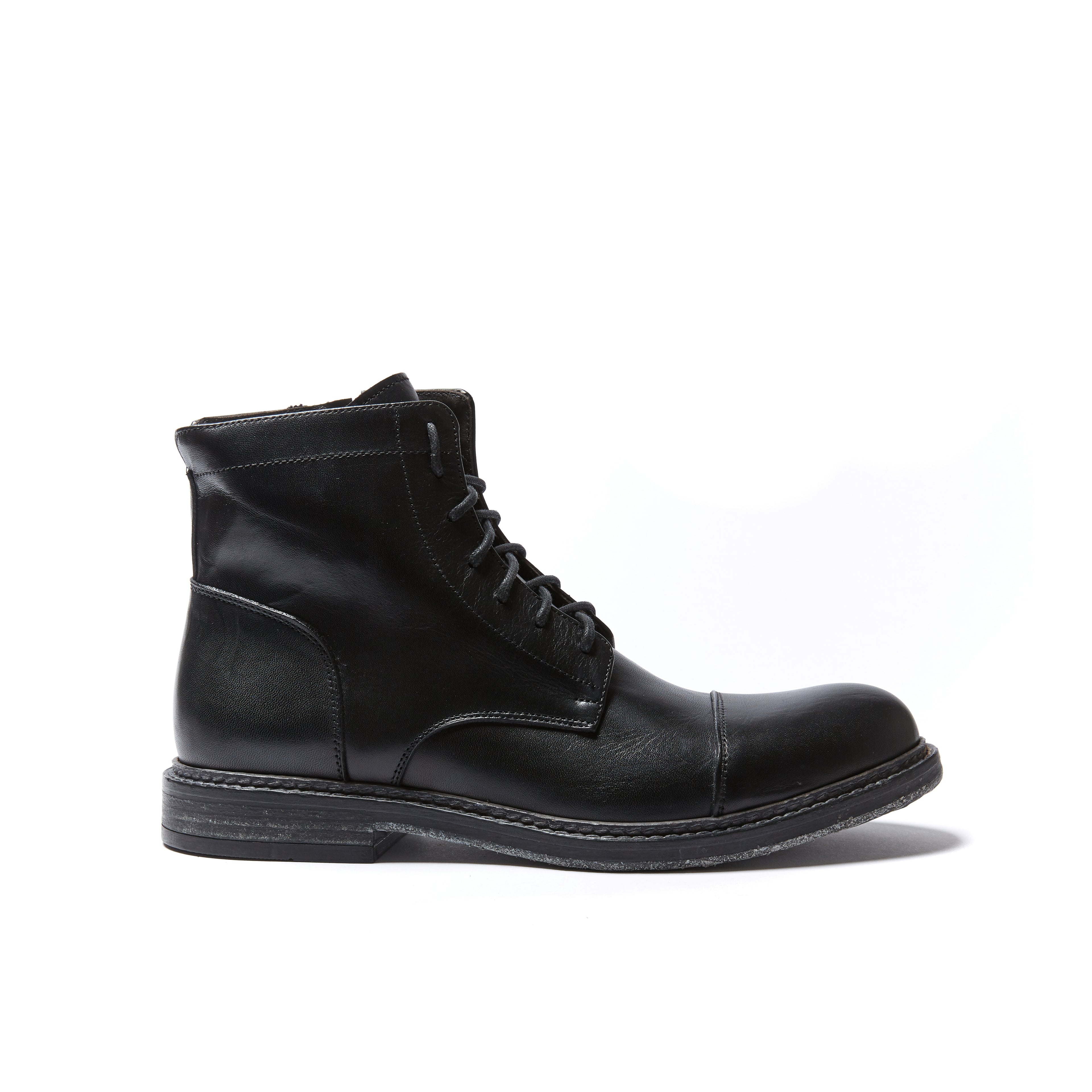 STRAIGHT CAP DERBY ANKLE BOOT BLACK