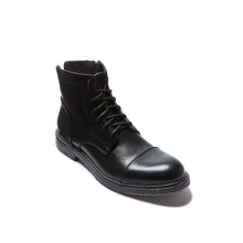 Load image into Gallery viewer, Straight cap derby ankle boot black
