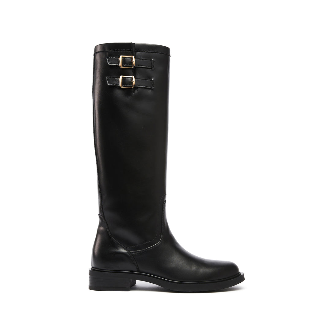 High tublular boot black