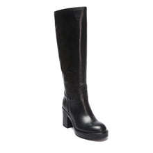 Load image into Gallery viewer, Heeled high tubular boot black
