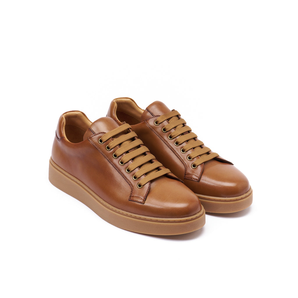 CLASSIC LACE-UP SNEAKER TAN BROWN