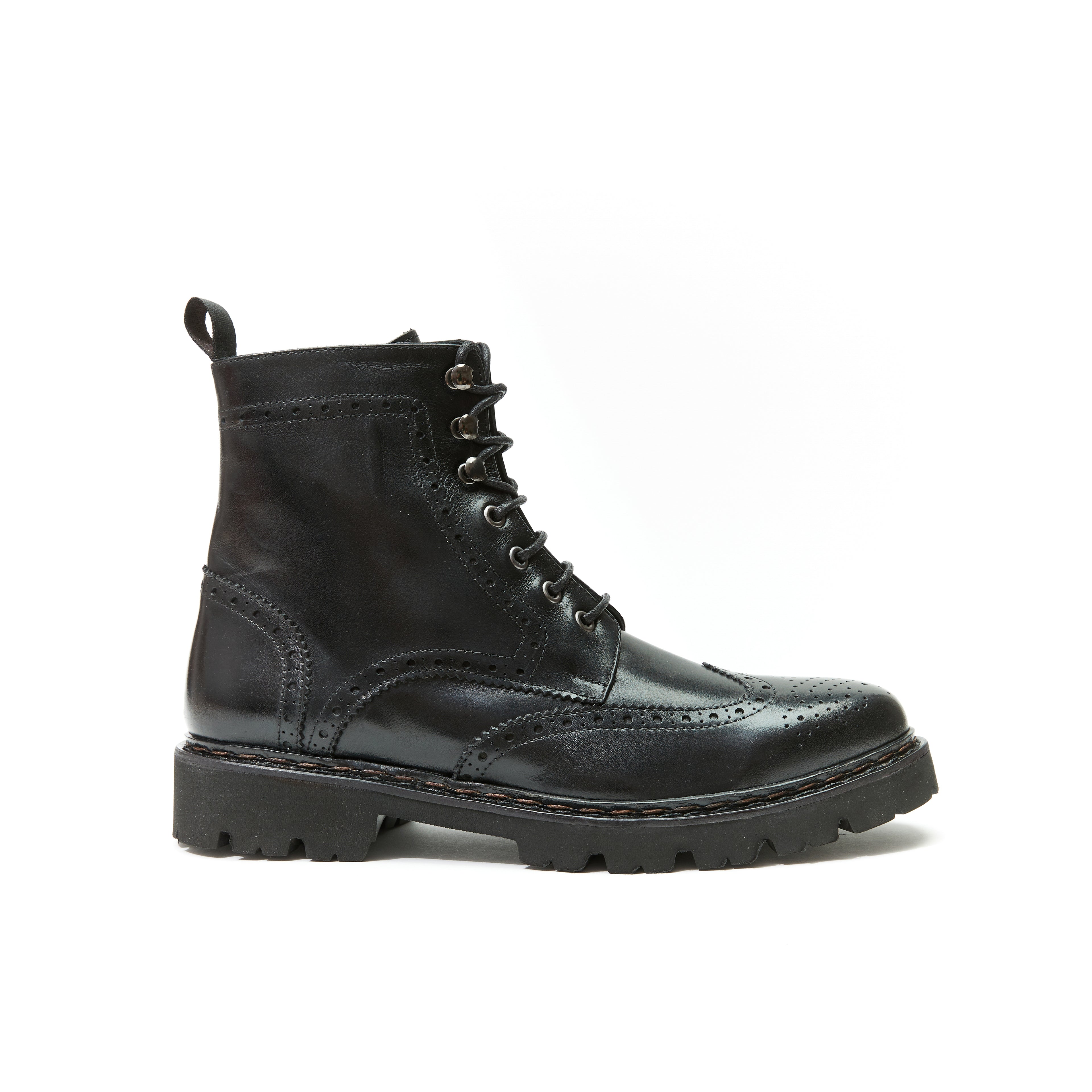 WING TIP DERBY BOOT BLACK