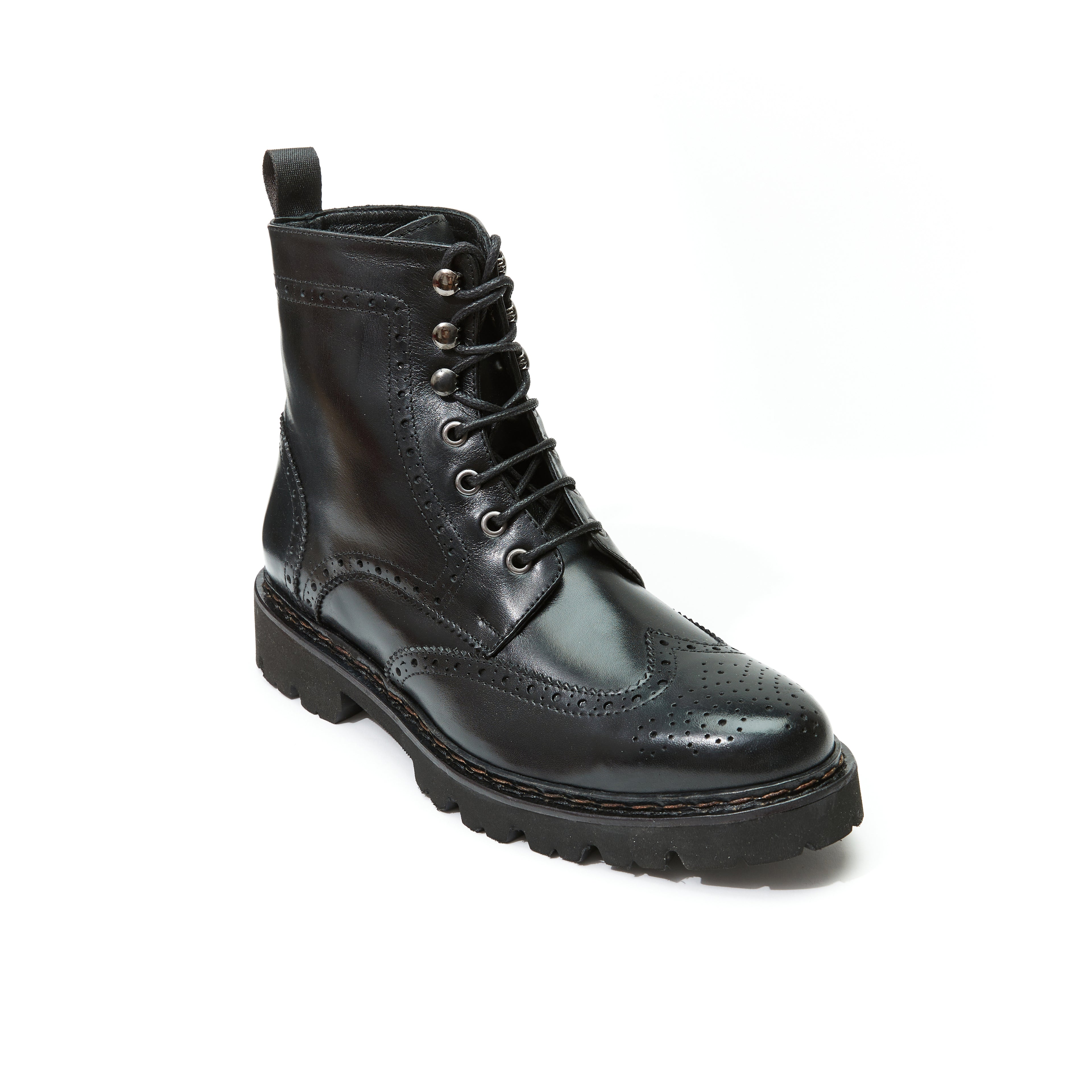 WING TIP DERBY BOOT BLACK