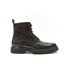 Charger l&#39;image dans la galerie, Wing tip derby boot dark brown
