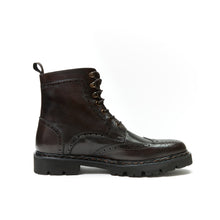 Charger l&#39;image dans la galerie, Wing tip derby boot dark brown
