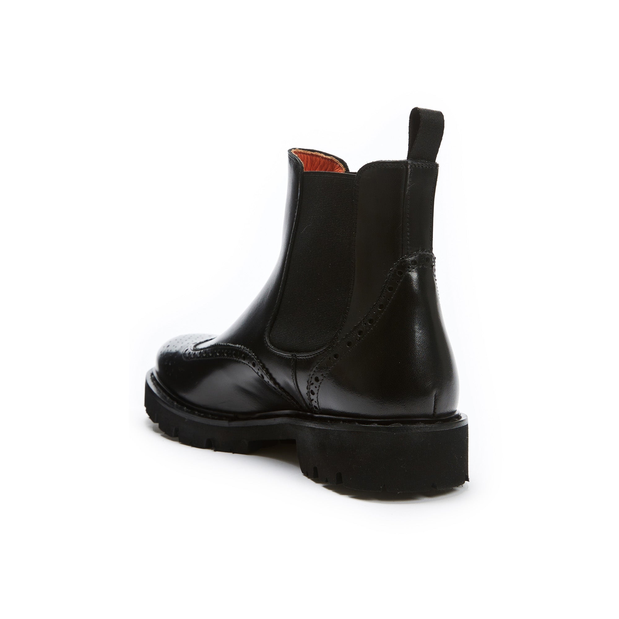 WING TIP CHELSEA BOOT BLACK