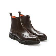 Charger l&#39;image dans la galerie, Wing tip Chelsea boot dark brown
