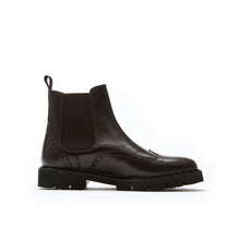 Charger l&#39;image dans la galerie, Wing tip Chelsea boot dark brown
