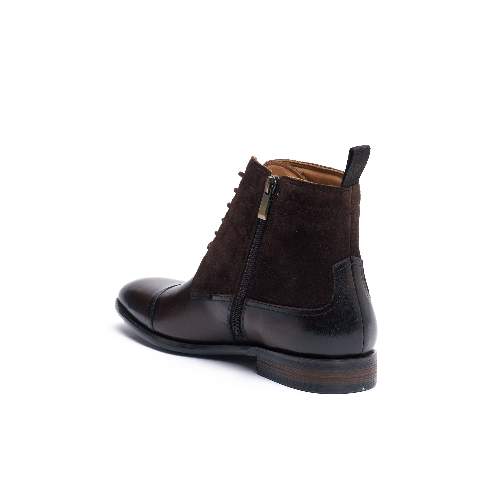 STRAIGHT CAP DERBY ANKLE BOOT DARK BROWN