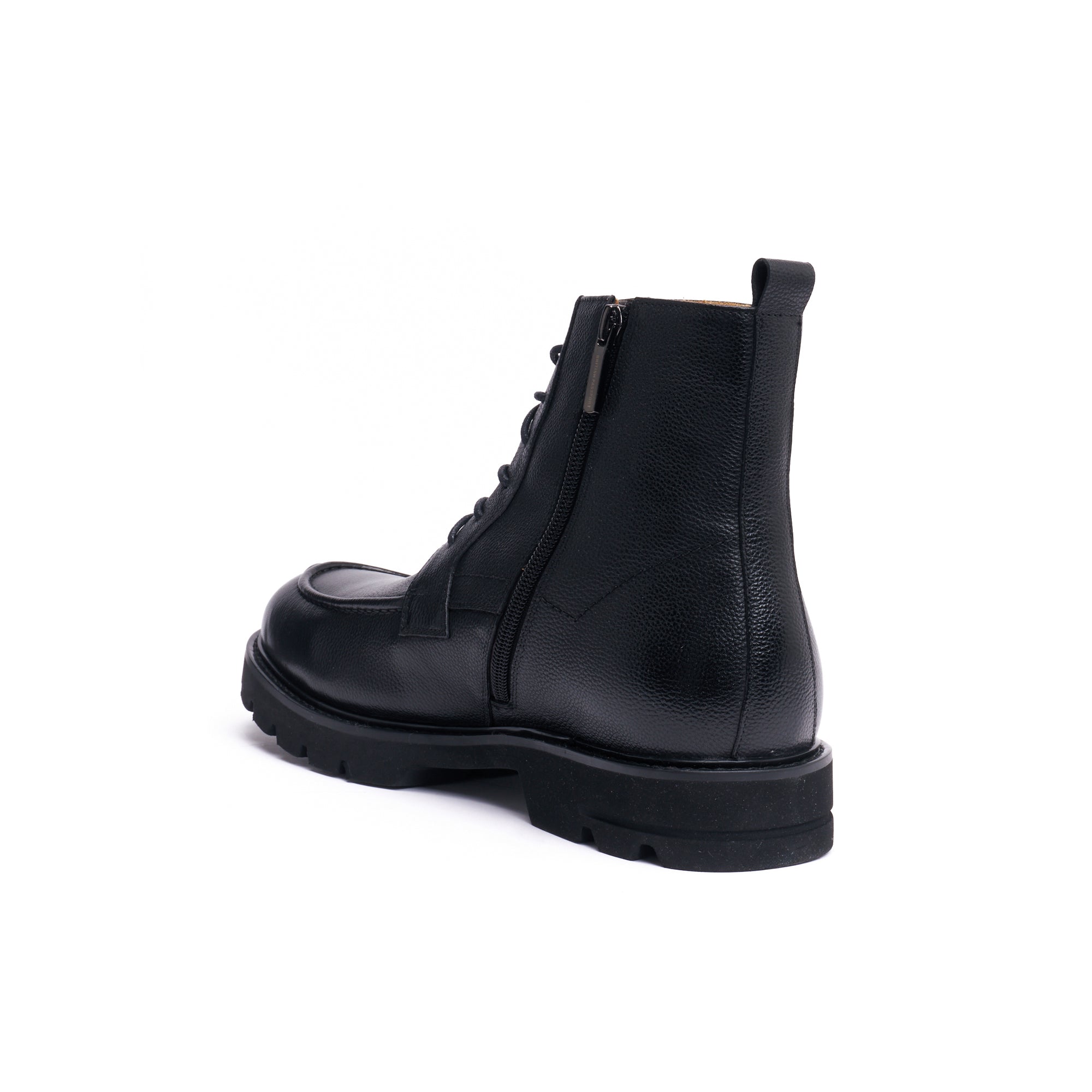 APRON DERBY ANKLE BOOT BLACK