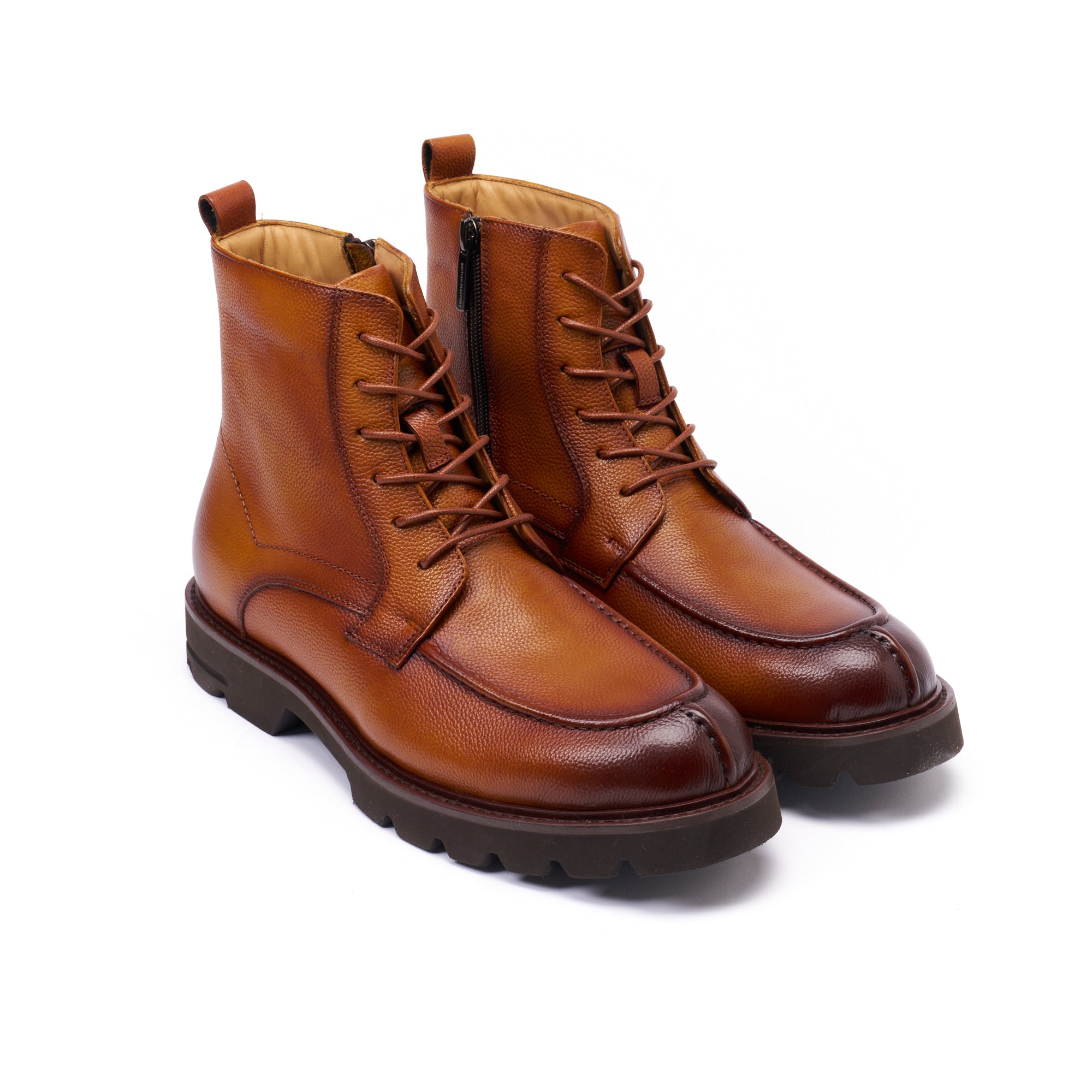 APRON DERBY ANKLE BOOT TAN BROWN