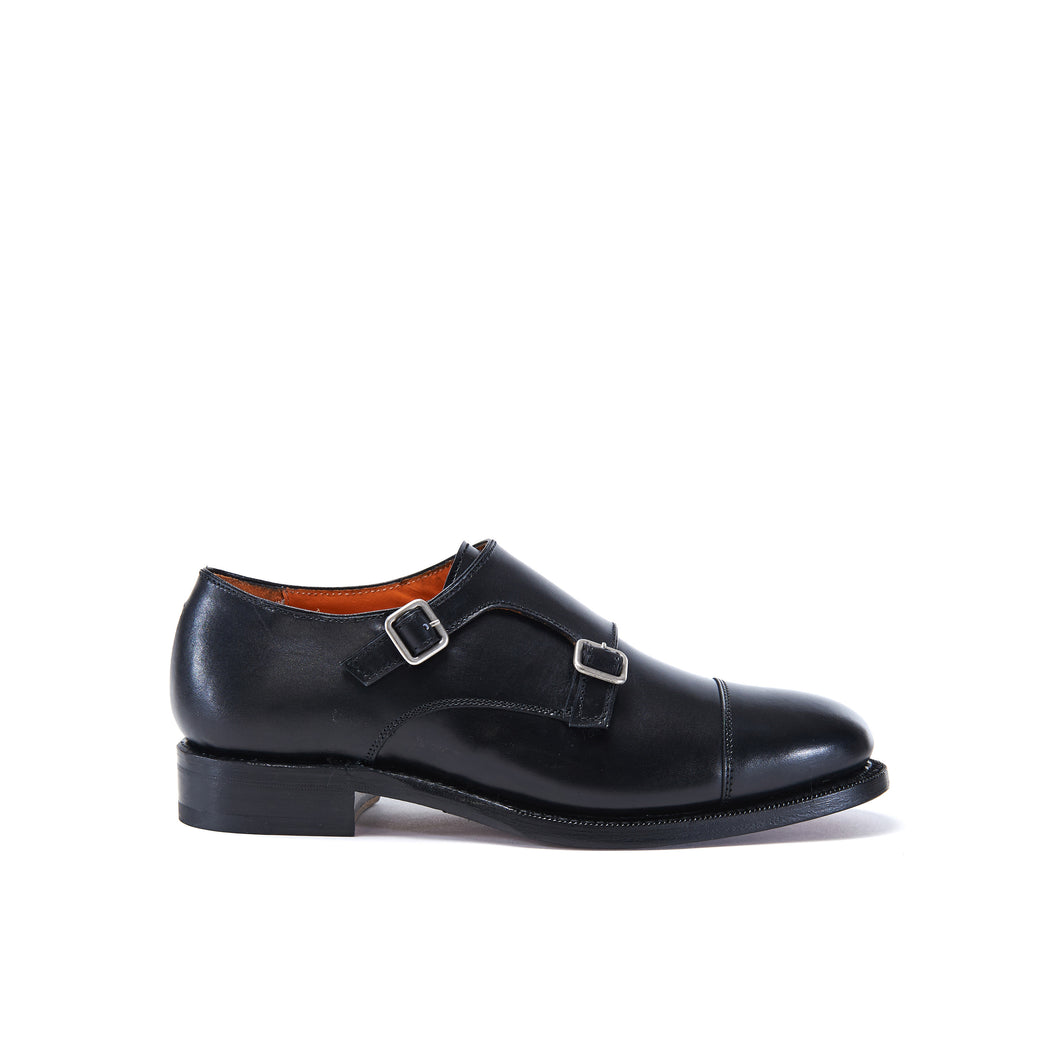 Goodyear straight cap monk strap black