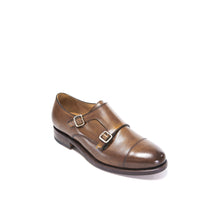 Charger l&#39;image dans la galerie, Goodyear straight cap monk strap chestnut brown
