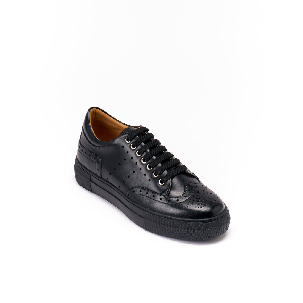 WING TIP SNEAKER BLACK