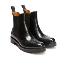 Load image into Gallery viewer, Wing tip Chelsea boot black
